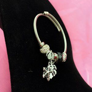 Black Starfish Charm Bracelet